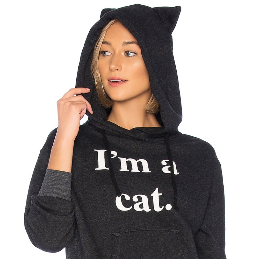 WILDFOX Coture:  I’m a cat Hoodie. Sz: S - Picture 2 of 8